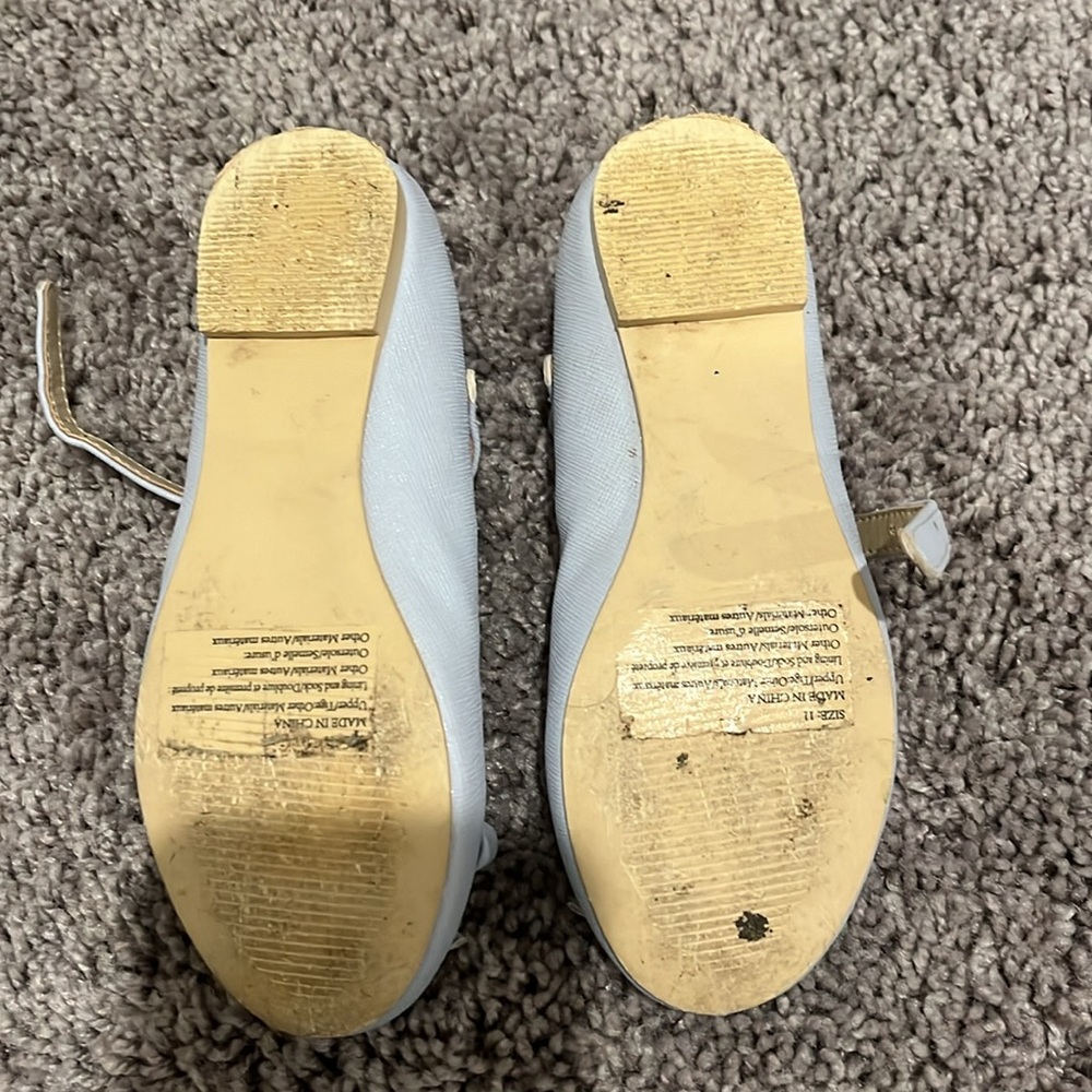 Powder blue Mary Flats - Picture 3 of 5